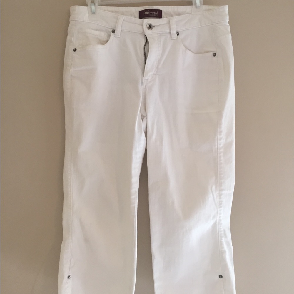 White Lee Capris Pants